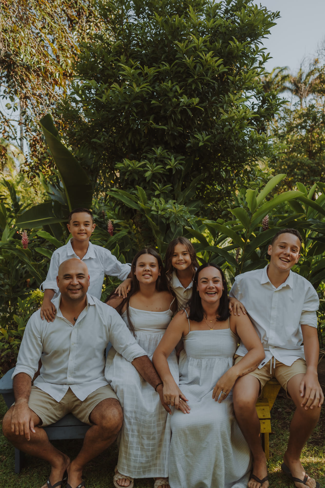 Henry and Bianca Herman with whānau — Rarotonga, Cook Islands